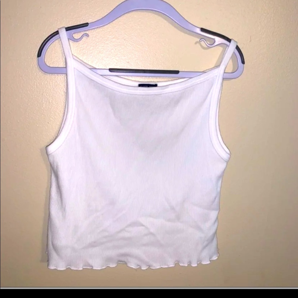 Traded❌Brandy Melville white ruffle square neck